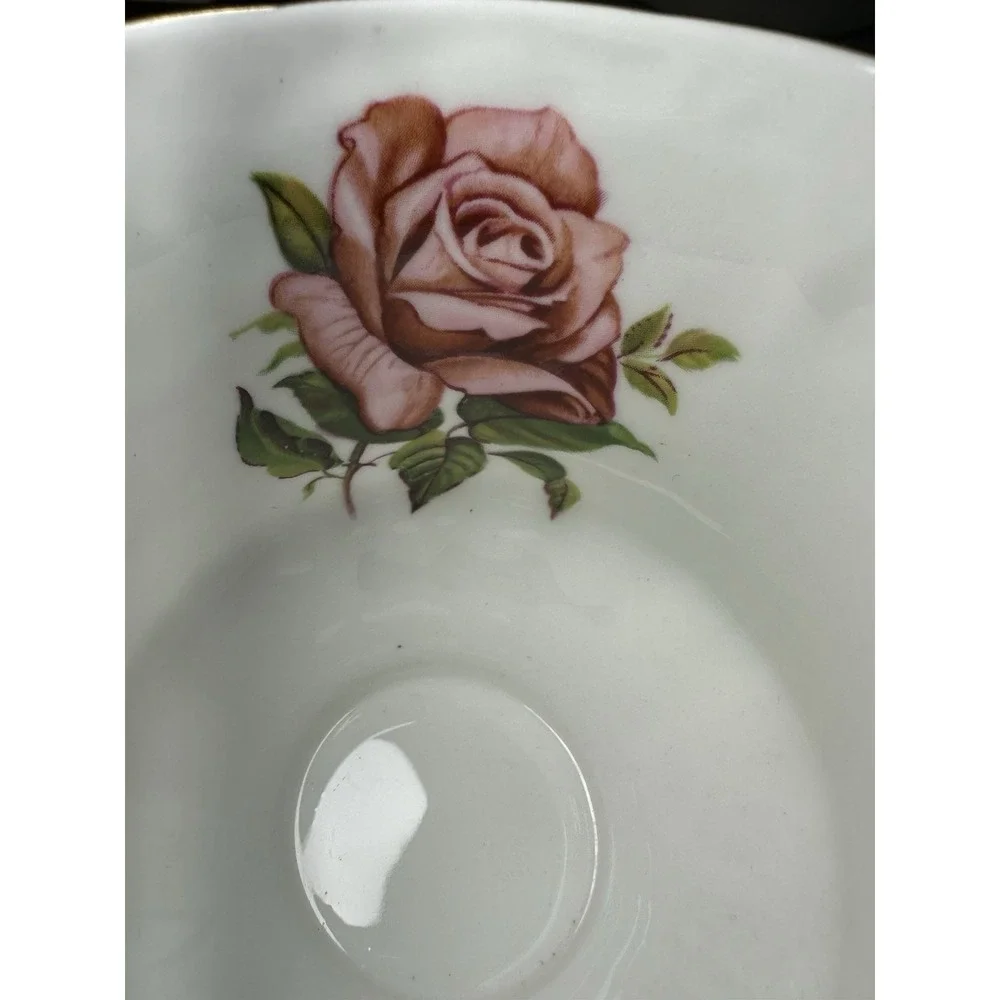 Paragon Tea Cup Saucer Floating Cabbage Rose Citron Yellow Gold Filigree A2645‎